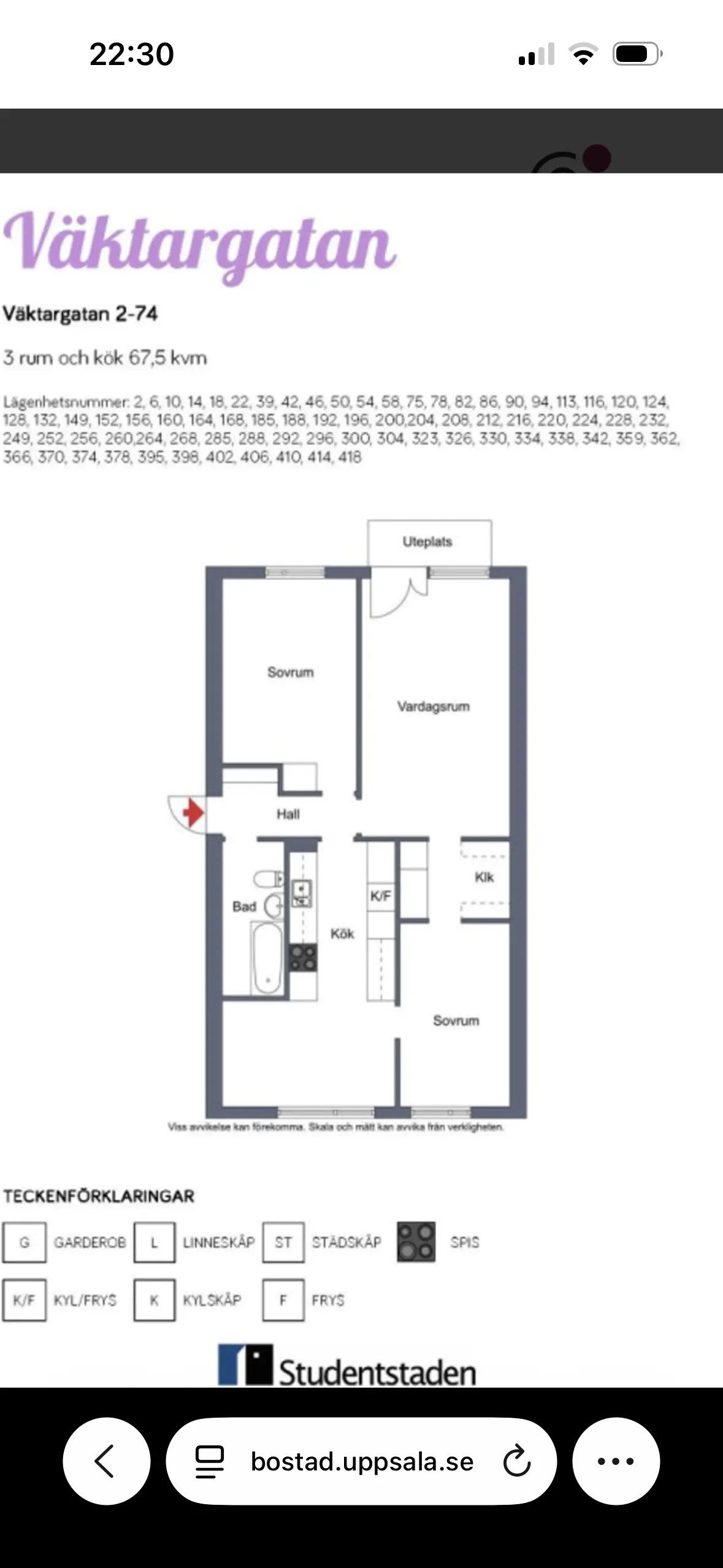 Apartment in Uppsala