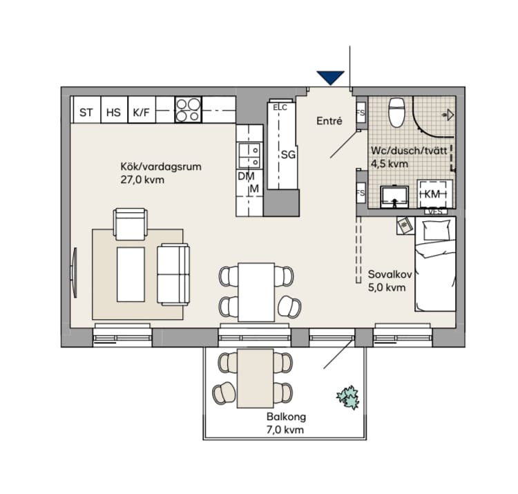 1.5-room apartment in Limhamn, Formgatan - image 1