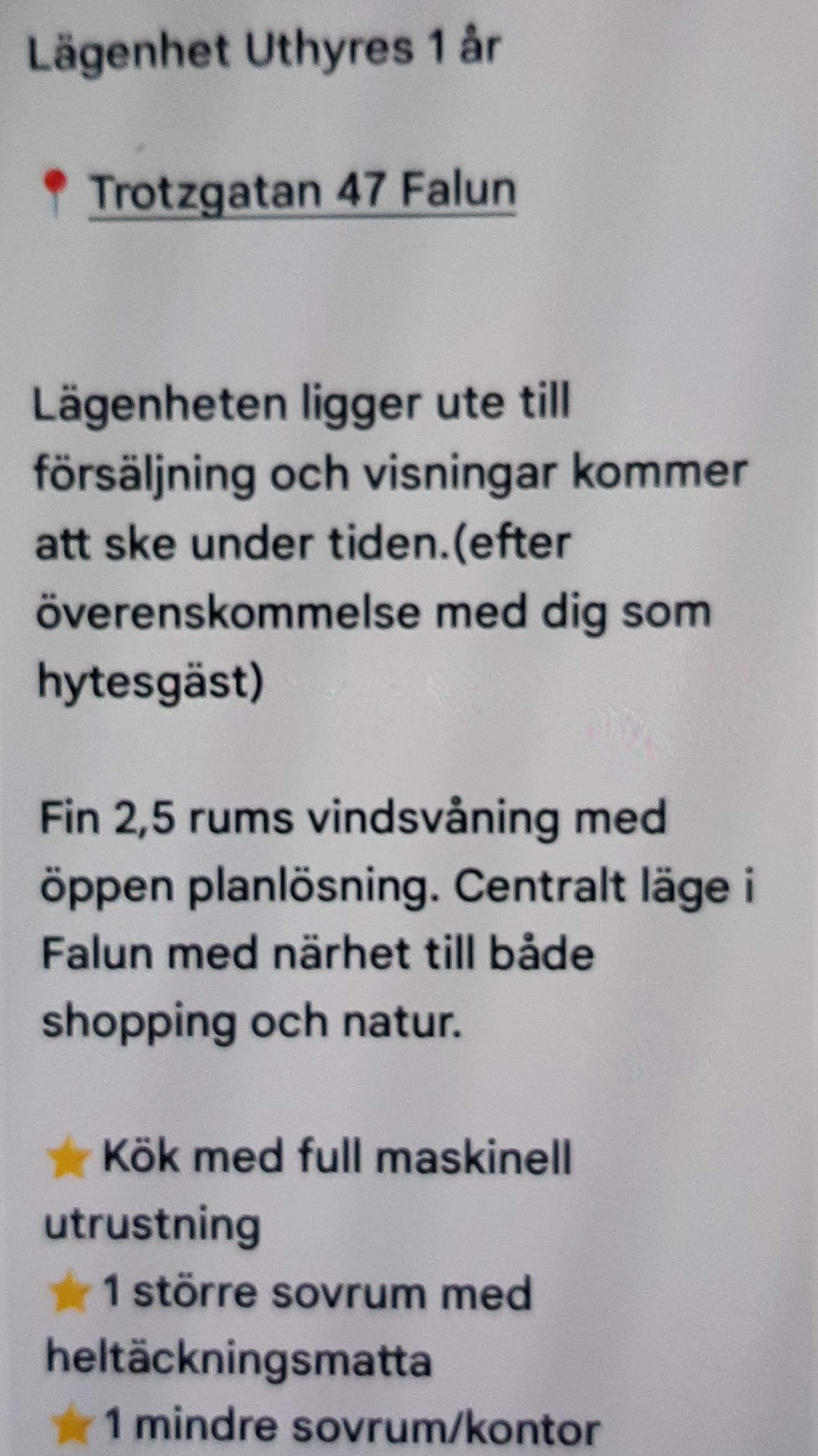 Apartment in Falun