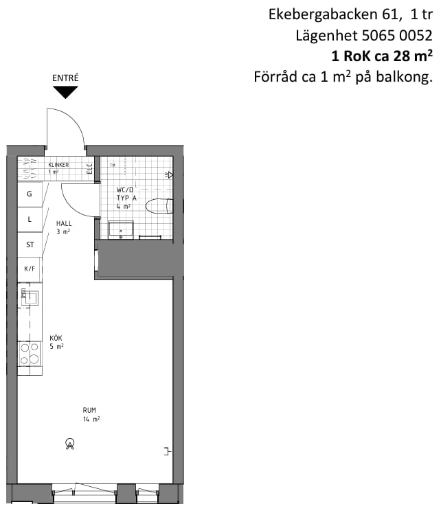 1-rumslägenhet i Farsta, Ekebergabacken - bild 1