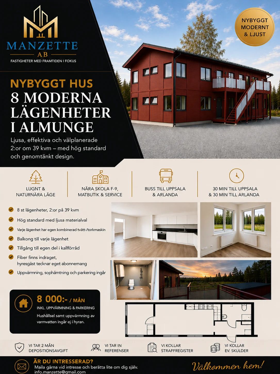 2-rumslägenhet i Almunge, Lilla Väsby - bild 1