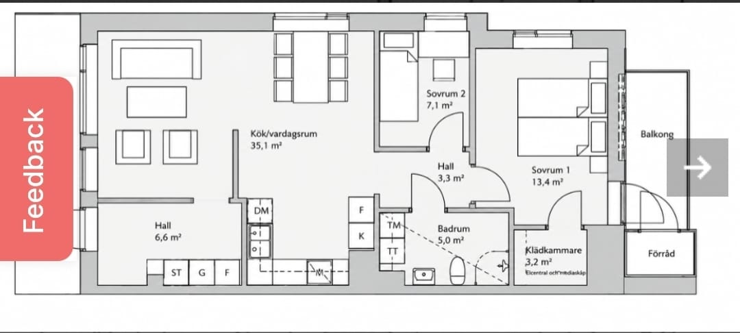 3-rumslägenhet i Göteborg, Generalsgatan - bild 2