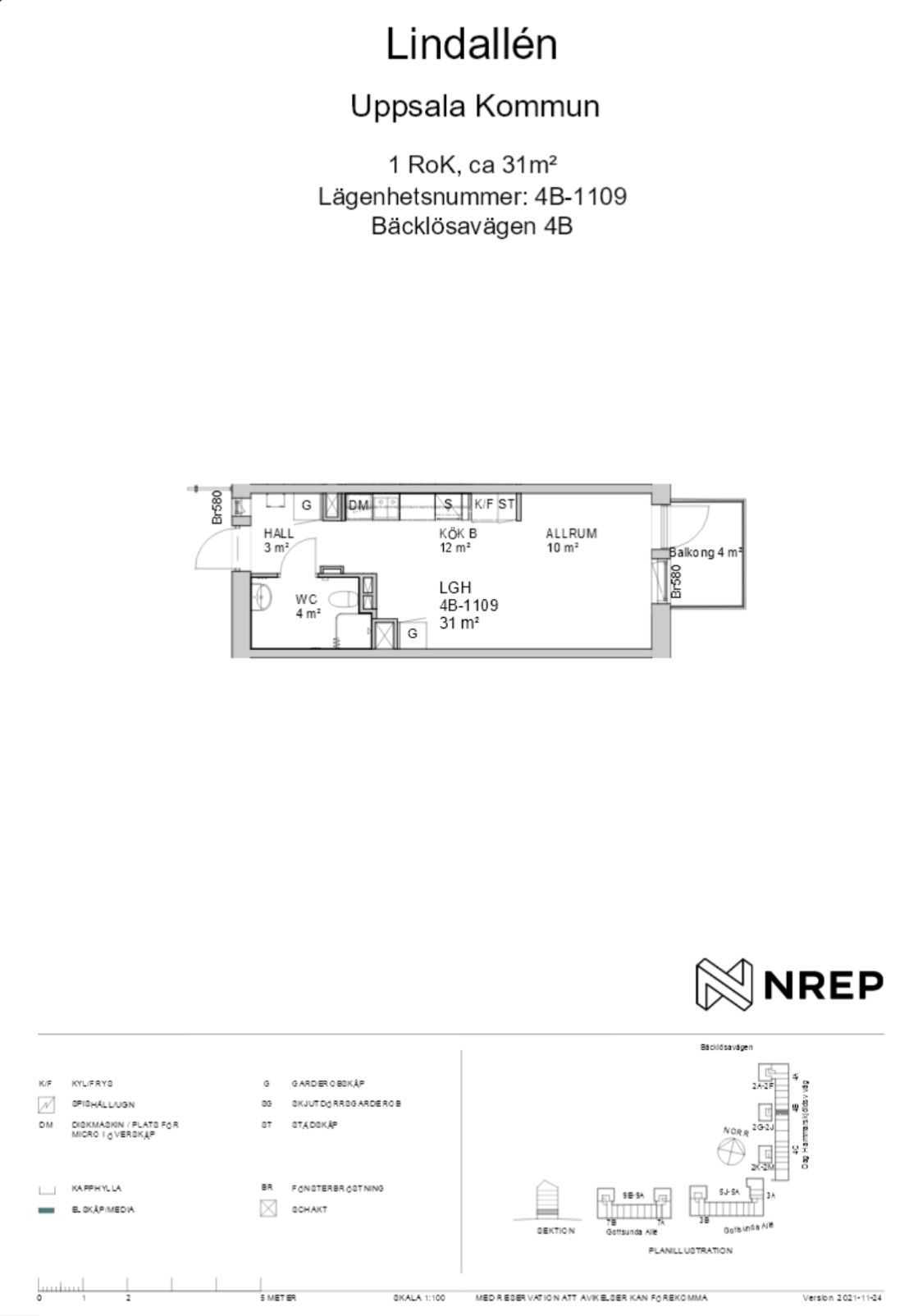 1-rumslägenhet i Uppsala, Bäcklösavägen - bild 1