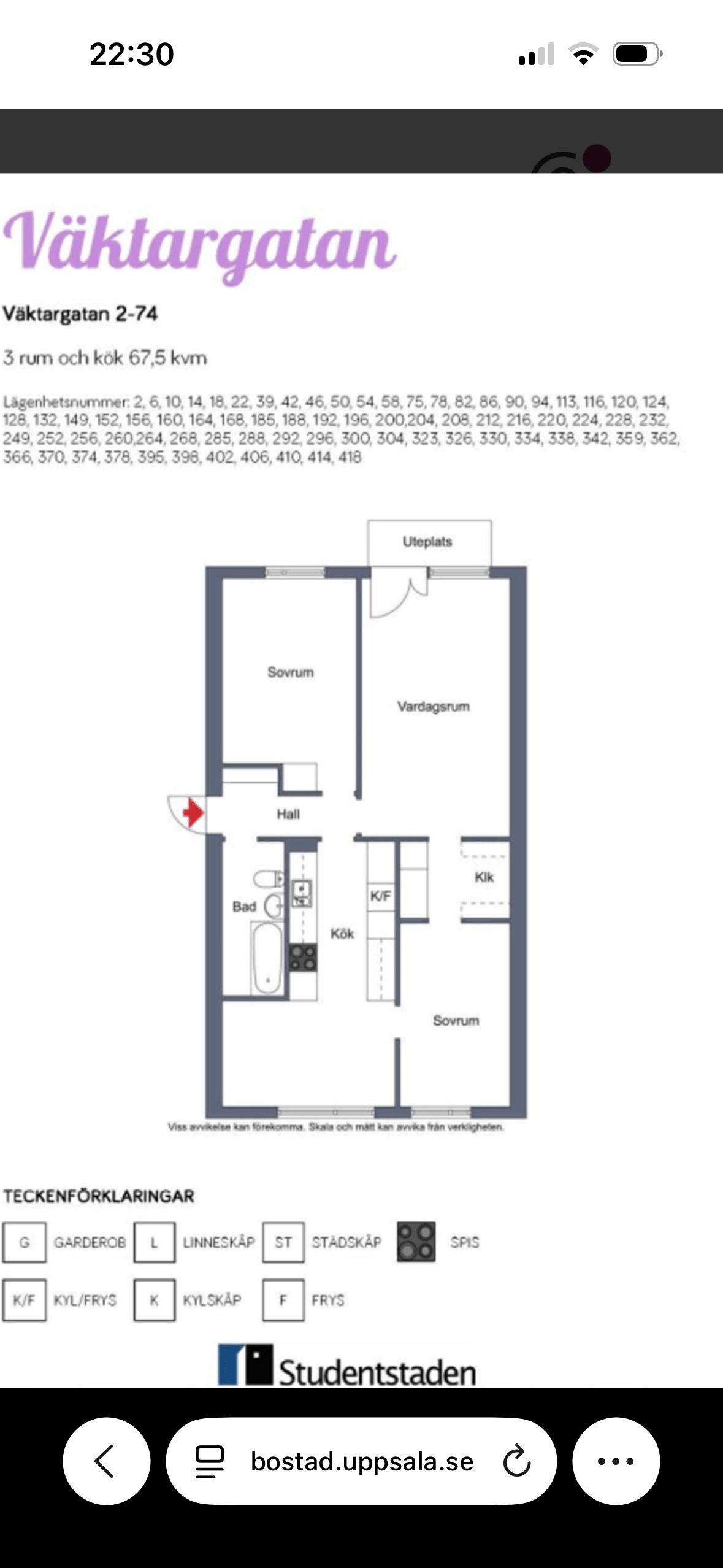 3-room apartment in Uppsala, Väktargatan - image 1