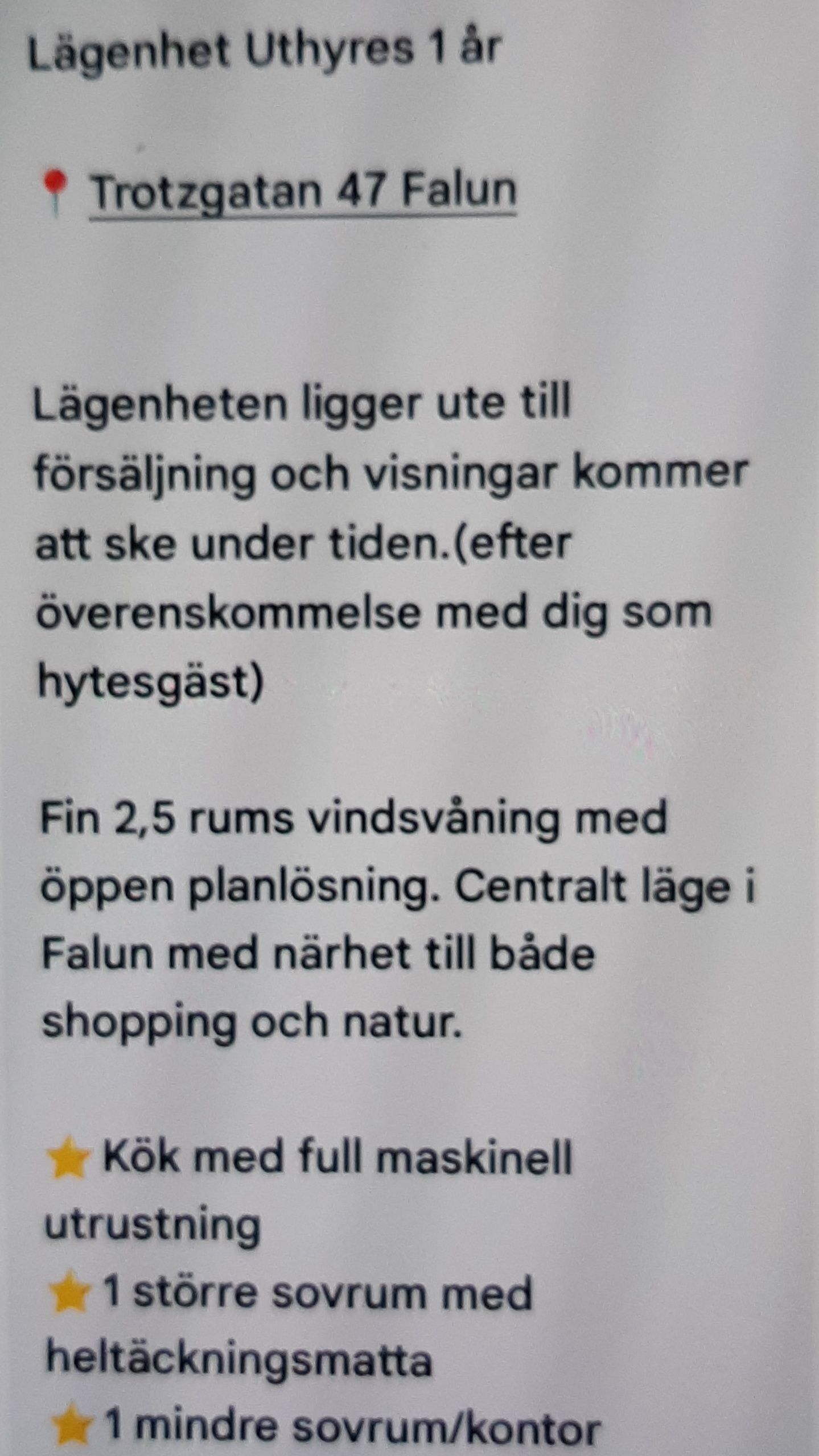 2.5-rumslägenhet i Falun, Trotzgatan - bild 1