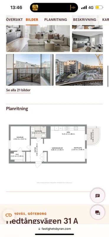 2-rumslägenhet i Hovås, Hedtångsvägen - bild 3