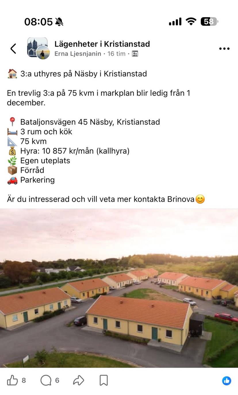 Lägenhet i Kristianstad