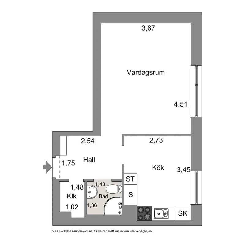 1-room apartment in Borås, Sjöbogatan - image 5