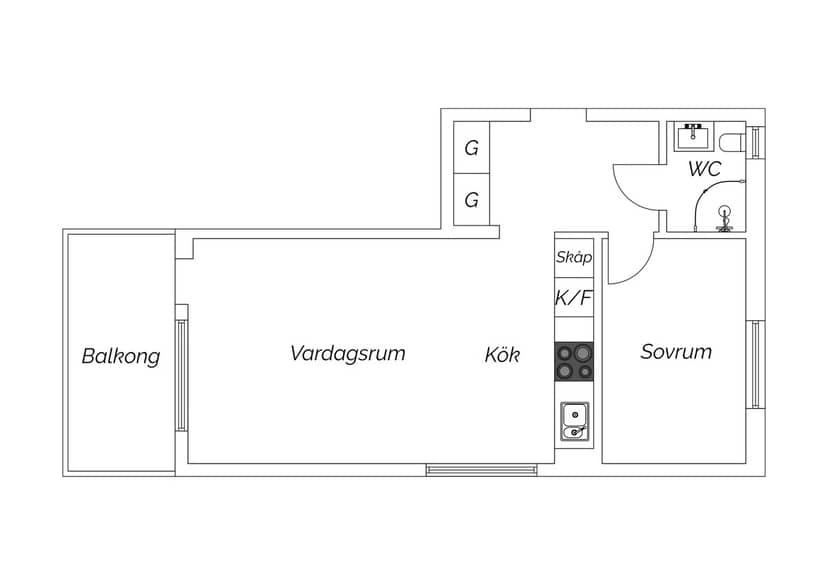 2-room apartment in Hisings Backa, Nya Tingstadsgatan - image 2